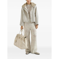 Brunello Cucinelli Brunello Cucinelli Neutrals Jackets - Faux Fur & Shearling Jackets Women