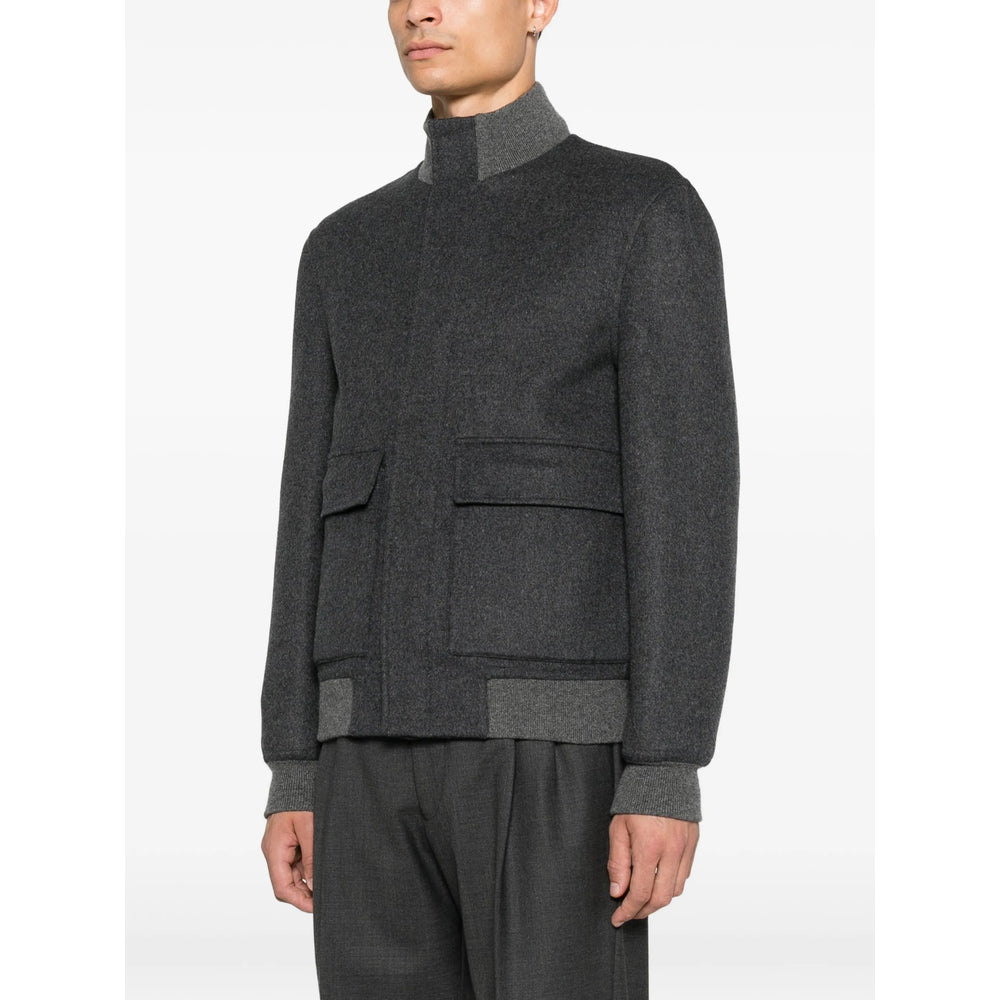 Brunello Cucinelli Grey Jackets - Bomber Jackets Men