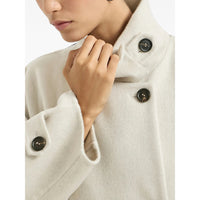 Brunello Cucinelli Brunello Cucinelli Neutrals Coats - Single Breasted Coats Women