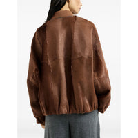 Brunello Cucinelli Brunello Cucinelli Brown Jackets - Faux Fur & Shearling Jackets Women