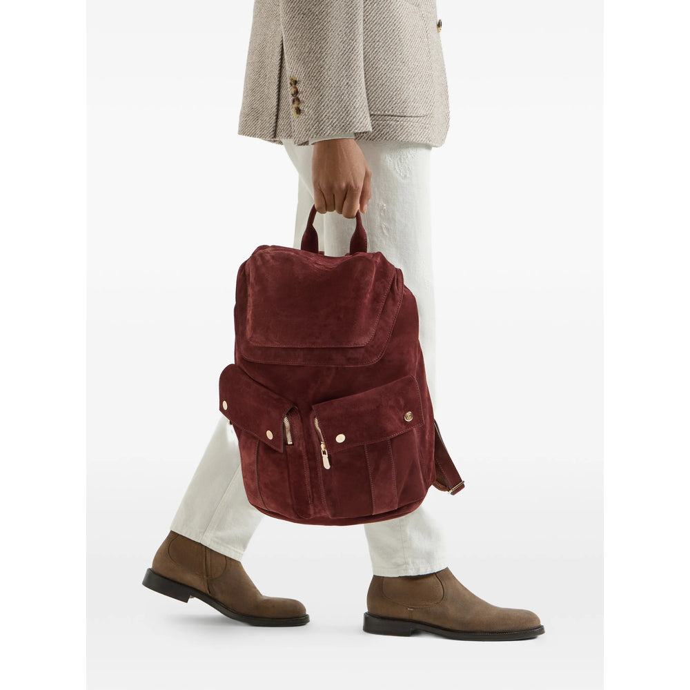 Brunello Cucinelli Brunello Cucinelli Brown Backpacks Men