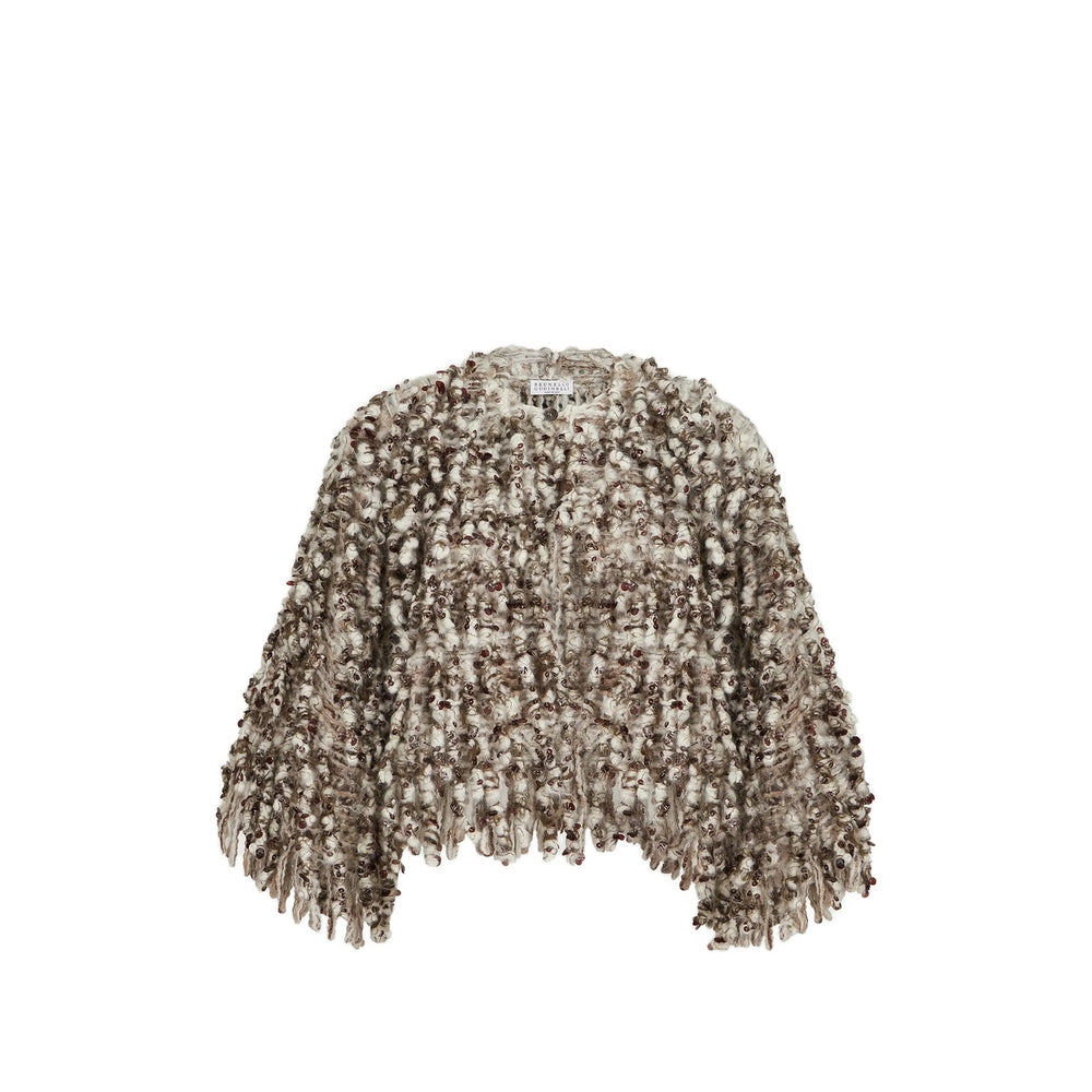 Brunello Cucinelli Brunello Cucinelli Neutrals Knitwear - Cardigans Women