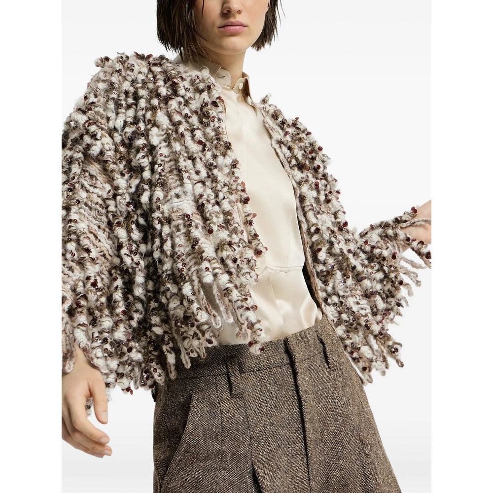 Brunello Cucinelli Brunello Cucinelli Neutrals Knitwear - Cardigans Women