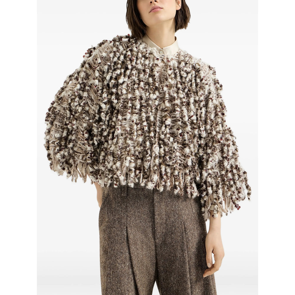 Brunello Cucinelli Brunello Cucinelli Neutrals Knitwear - Cardigans Women