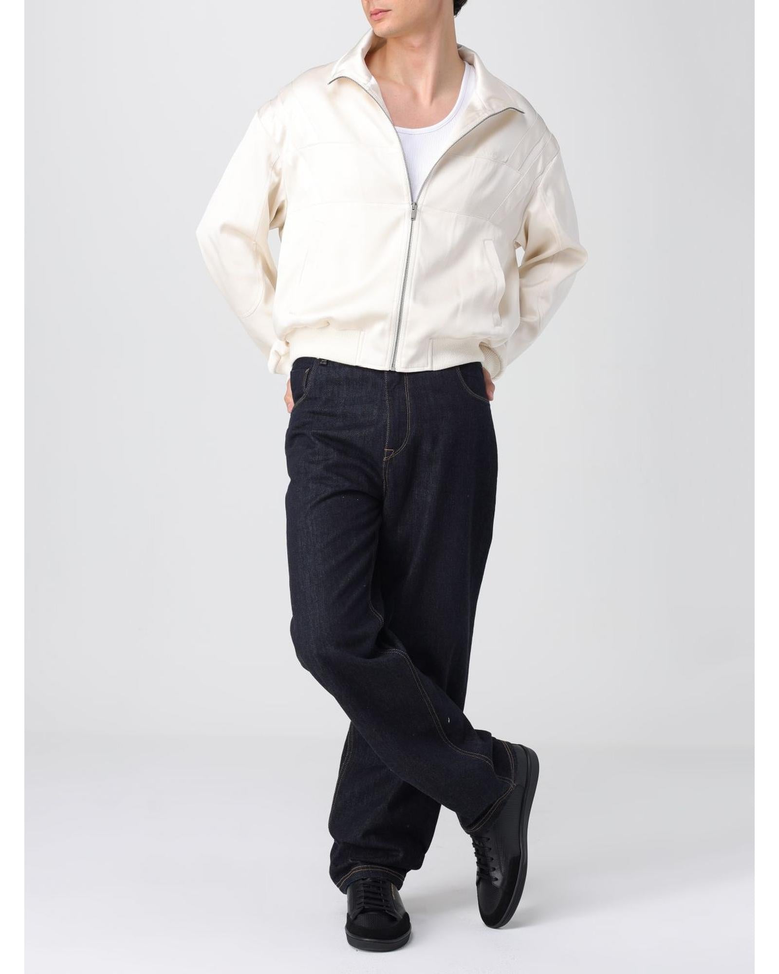 Saint Laurent ZipUp Cotton Jacket Men White