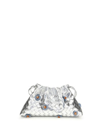 Bottega Veneta Women Dustbag Clutch Bag With Floral Appliqués