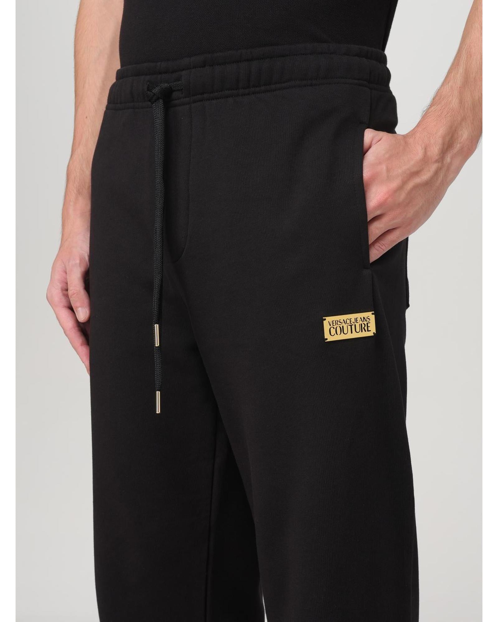 Versace Jeans Couture Sweatpants Joggers Men Black Pants