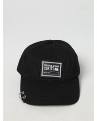 Versace Jeans Couture Couture Baseball Cap Metal Rings Men Black Hats