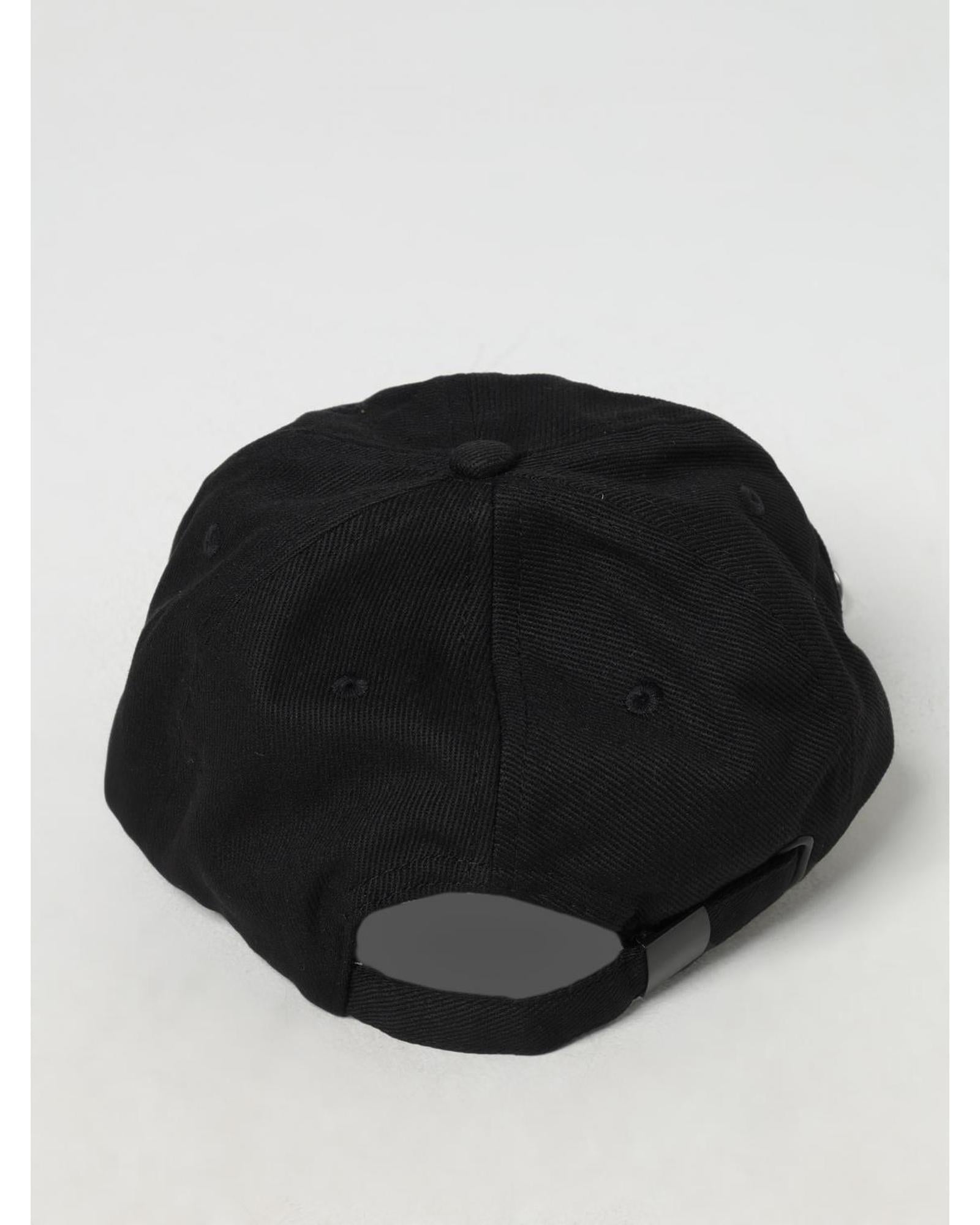 Versace Jeans Couture Couture Baseball Cap Metal Rings Men Black Hats