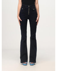 Versace Jeans Couture HighWaisted Flare Jeans Button Fly Women Black 28" Waist Black