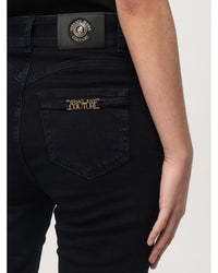 Versace Jeans Couture HighWaisted Flare Jeans Button Fly Women Black