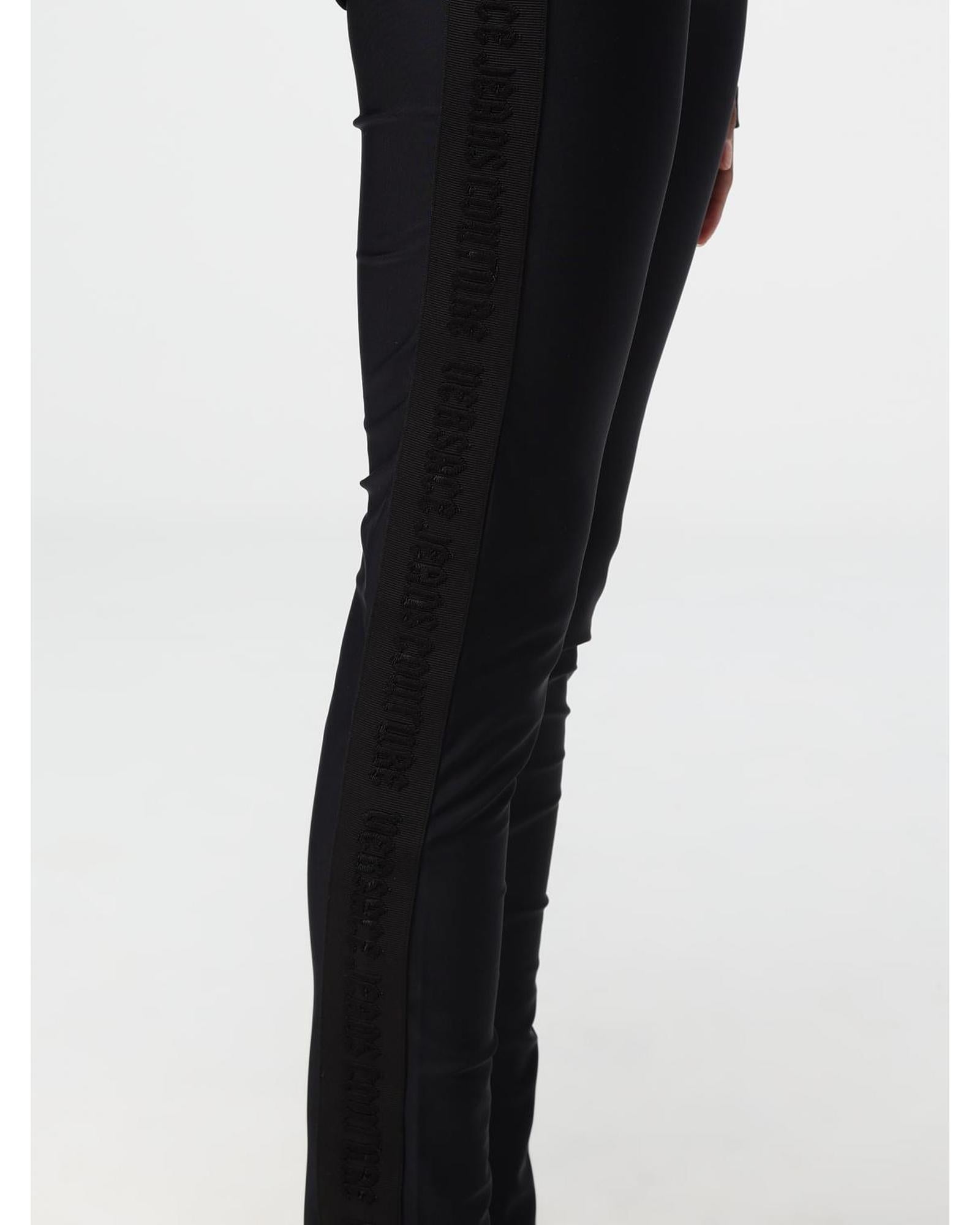 Versace Jeans Couture Slim Fit Solid Color Pants Women Black