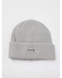 Versace Jeans Couture Rib Knit Beanie Hat Women Grey One Size Grey