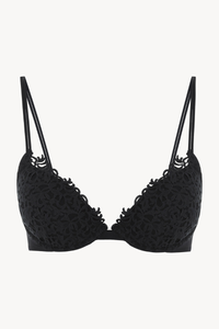 La Perla Black Push-Up Bra With Macramé Lpd906397