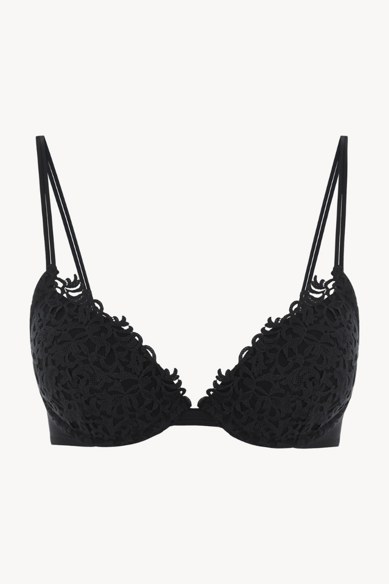 La Perla Black Push-Up Bra With Macramé Lpd906397