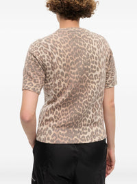 Ganni Women Leopard Print T-Shirt