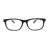 Montblanc Eyeglasses Square Full Rim, Shiny Black Frame and Clear Demo Lens Lens MB0036O005