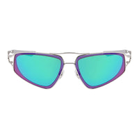 Nike Nike Sunglasses Oval Full Rim, Silver Frame and Blue Lens NIKEVEILEV24048041