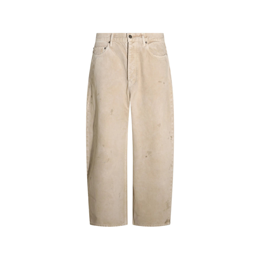 Balenciaga Balenciaga Neutrals Denim - Wide-Leg Jeans Men