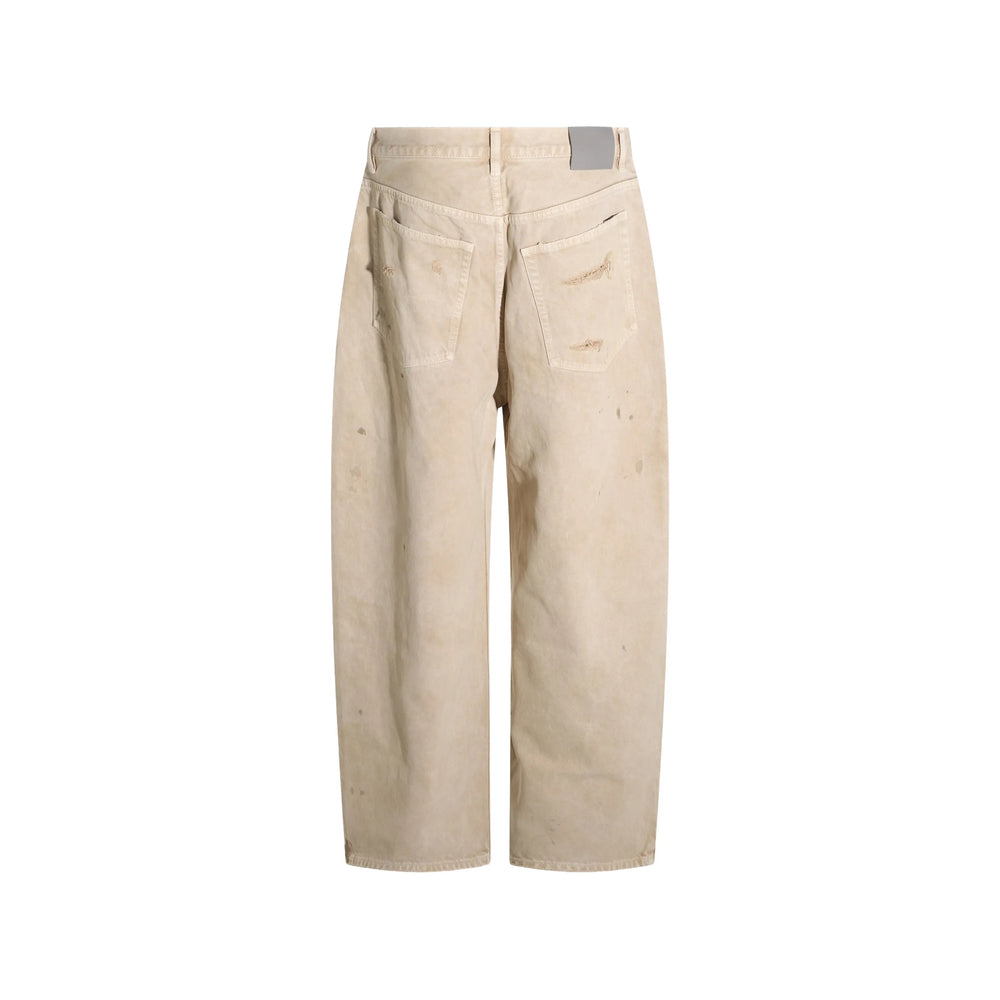 Balenciaga Balenciaga Neutrals Denim - Wide-Leg Jeans Men