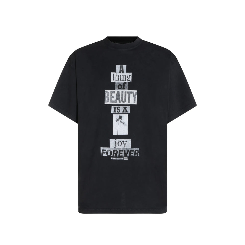 Balenciaga Black T-Shirts & Vests - T-Shirts Men