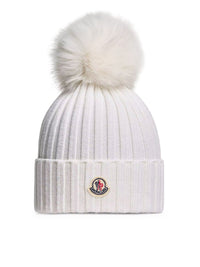 Moncler Women Wool Hat With Pom Pom