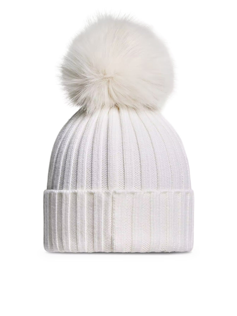Moncler Women Wool Hat With Pom Pom