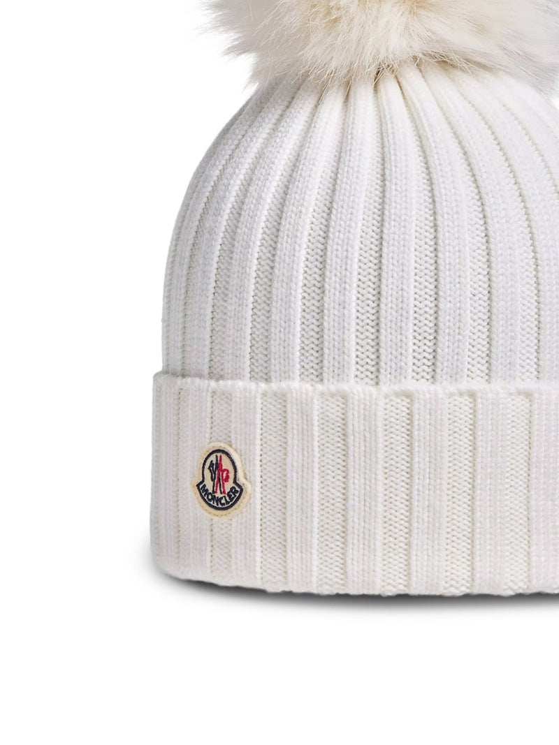 Moncler Women Wool Hat With Pom Pom