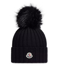 Moncler Moncler Women Wool Hat With Pom Pom