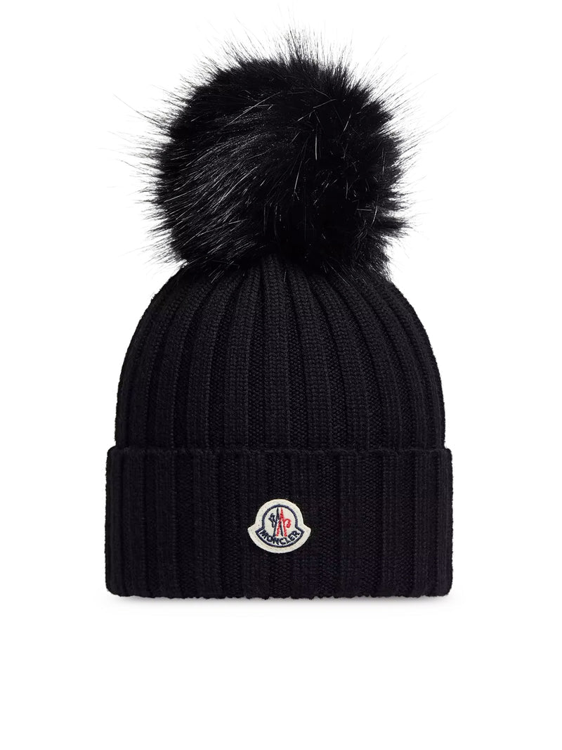Moncler Moncler Women Wool Hat With Pom Pom