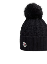 Moncler Moncler Women Wool And Cashmere Blend Hat With Pom Pom
