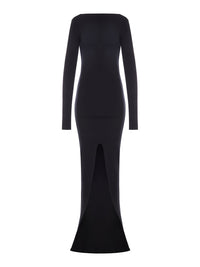 Rick Owens Women Long Dress With A Front Slit And A Deep Back Neckline