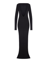 Rick Owens Women Long Dress With A Front Slit And A Deep Back Neckline
