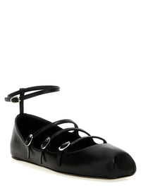 Mcqueen Women Leather Strap Ballet Flats