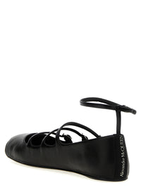 Mcqueen Women Leather Strap Ballet Flats