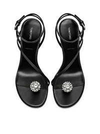 Tom Ford Tom Ford Women Cassia Satin And Crystal Ankle-Strap Sandals