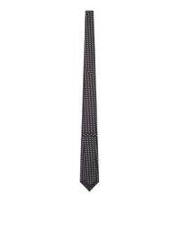 Tom Ford Tom Ford Men Silk Tie With Geometric Micro-Motif
