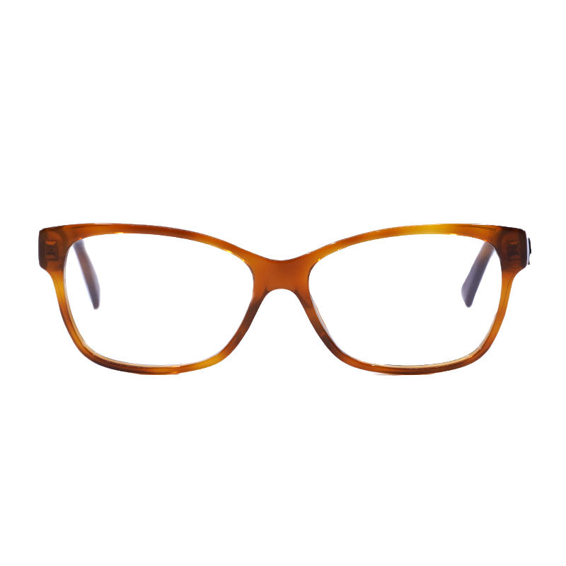 Dior Eyeglasses Rectangle Full Rim, Light Havana Frame and Clear Demo Lenses Lens LADYDIORO20SX700