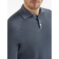 Brunello Cucinelli Brunello Cucinelli Blue Polo Shirts Men