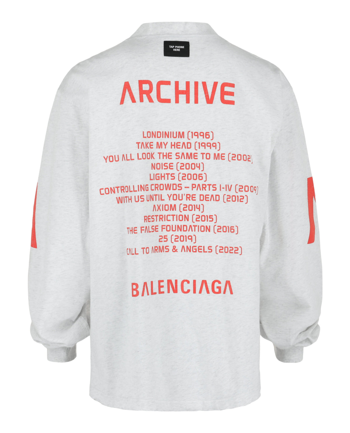 Balenciaga Mens Archive Music Collection Graphic T-Shirt