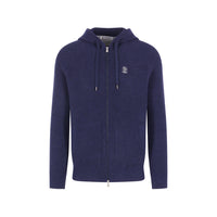 Brunello Cucinelli Blue Sweaters & Knitwear - Hoodies Men