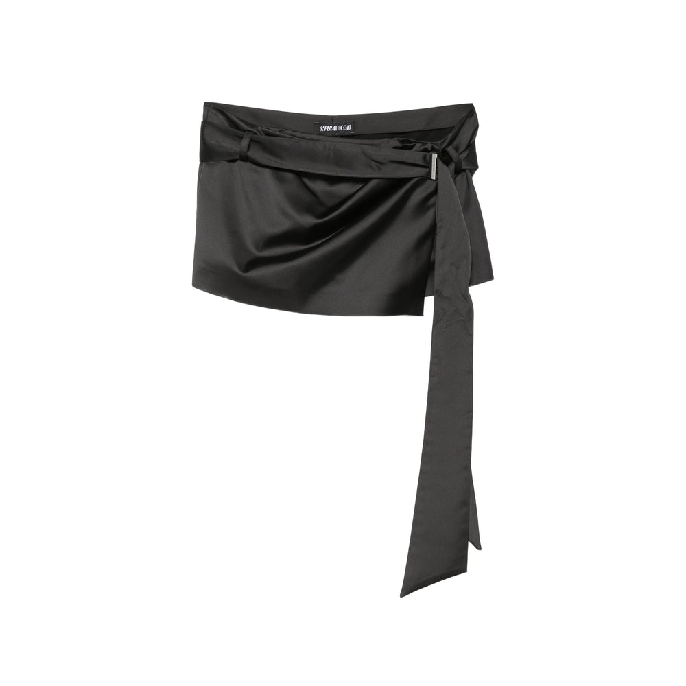 The Attico The Attico Black Skirts - Asymmetric & Draped Skirts Women