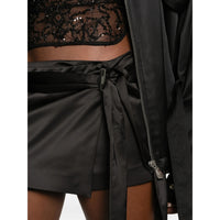The Attico The Attico Black Skirts - Asymmetric & Draped Skirts Women