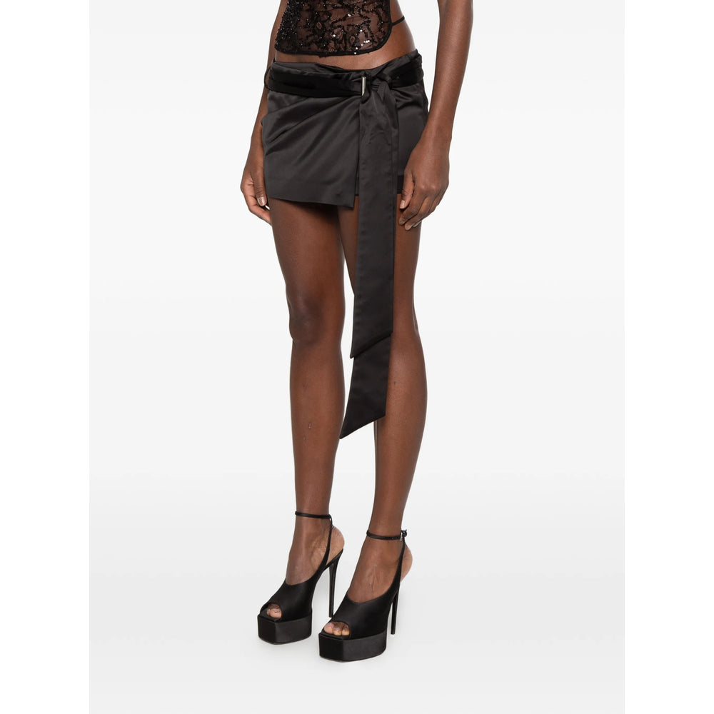 The Attico The Attico Black Skirts - Asymmetric & Draped Skirts Women