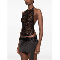 The Attico Black Tops - Vests & Tank Tops Women