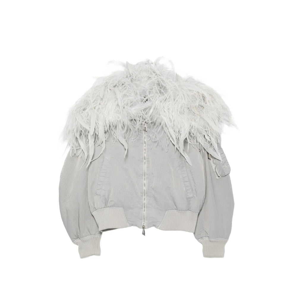 The Attico Grey Jackets - Bomber Jackets Women