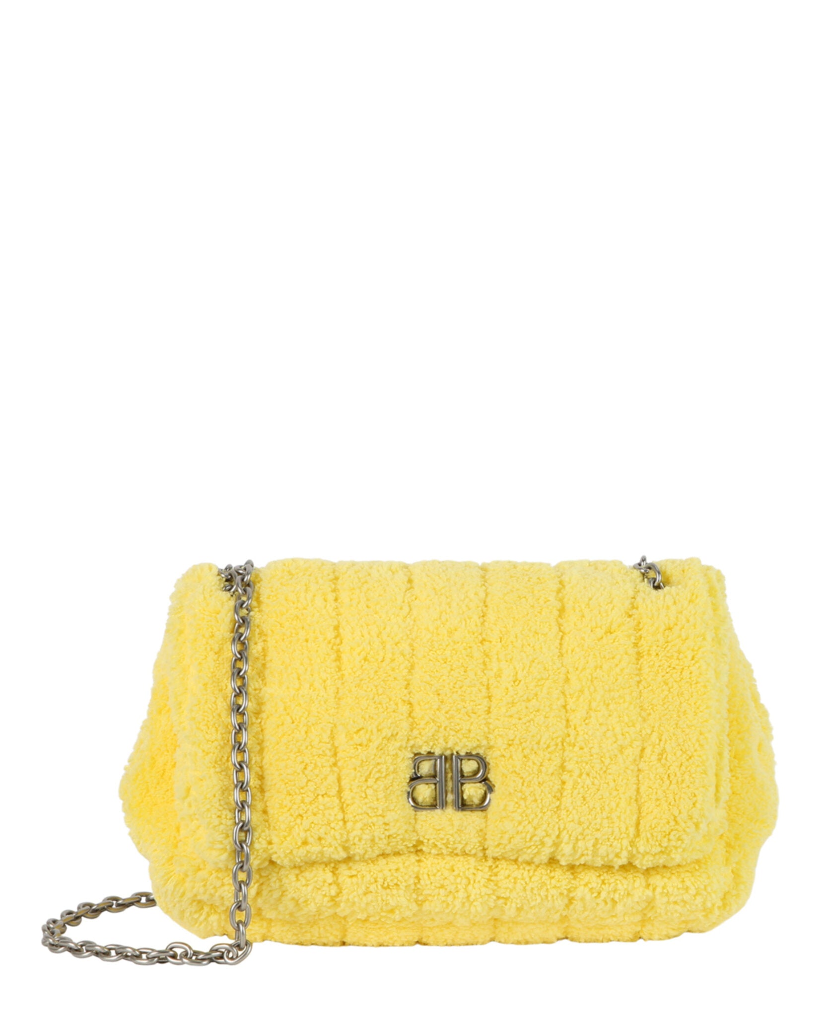 Balenciaga Womens Monaco Mini Bag Quilted Towel Fabric