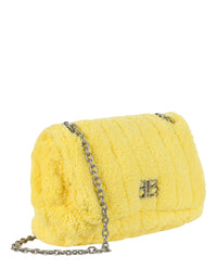 Balenciaga Womens Monaco Mini Bag Quilted Towel Fabric
