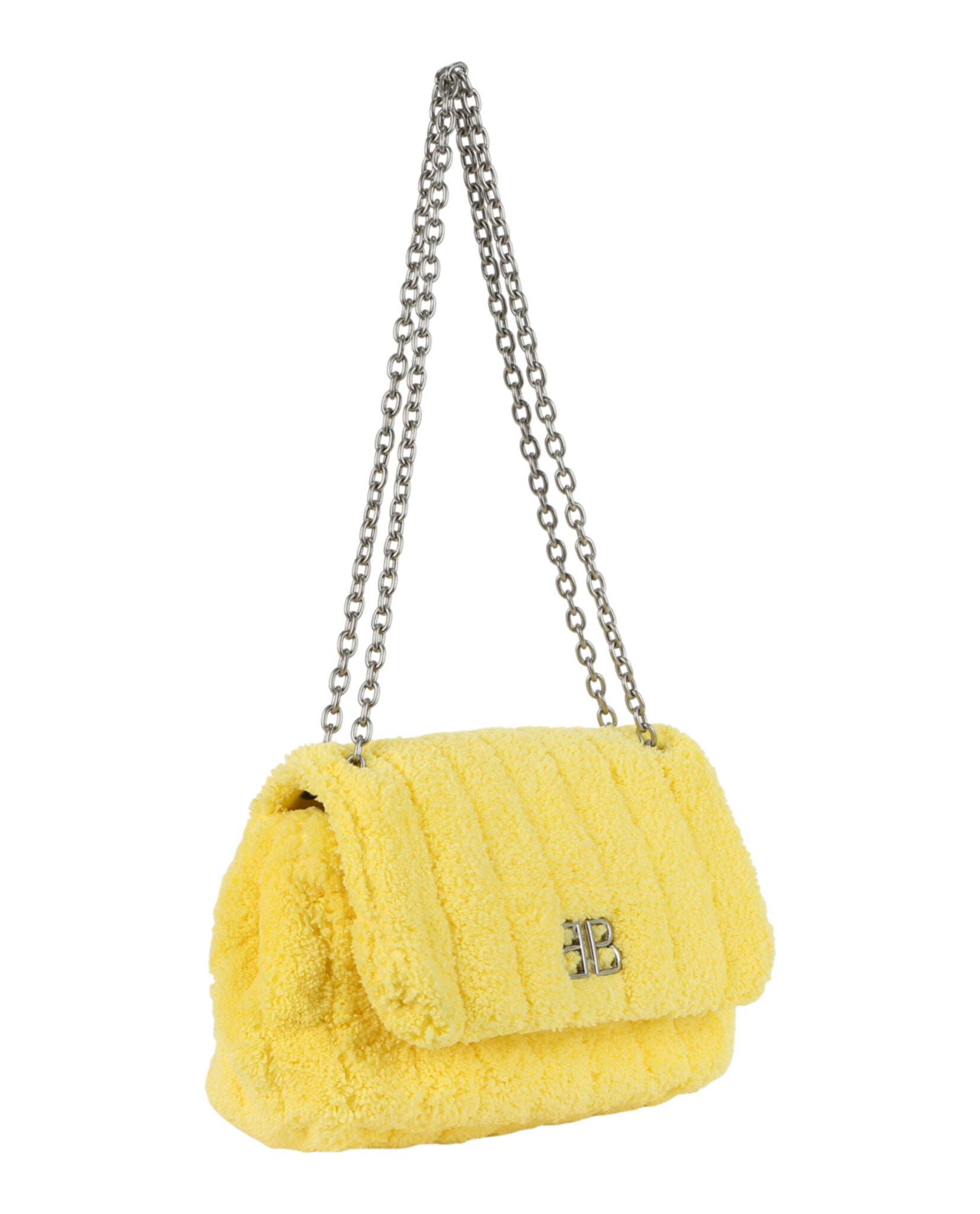 Balenciaga Womens Monaco Mini Bag Quilted Towel Fabric