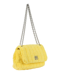 Balenciaga Womens Monaco Mini Bag Quilted Towel Fabric